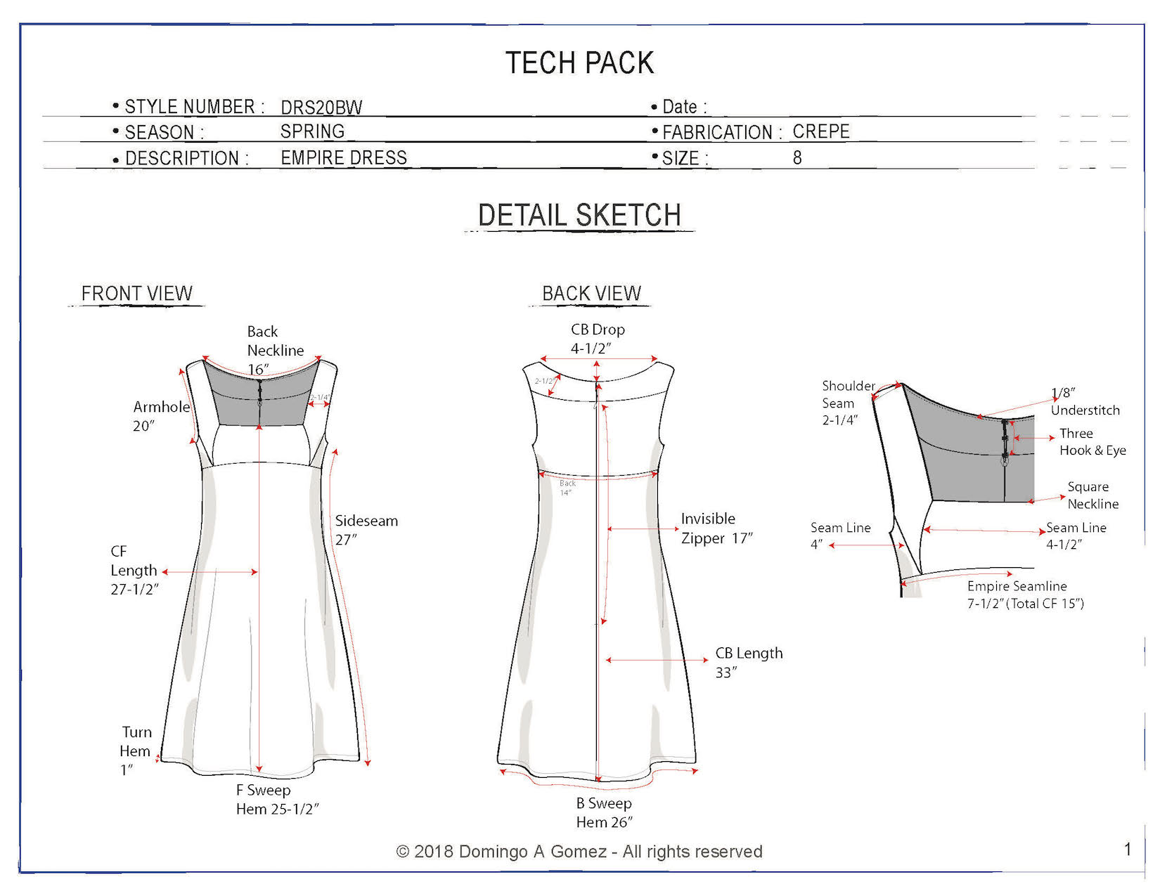 Dress Domingo Gomez Tech Pack Dress 2020 Page 1