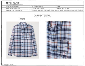 Boy Shirt TechPack Details